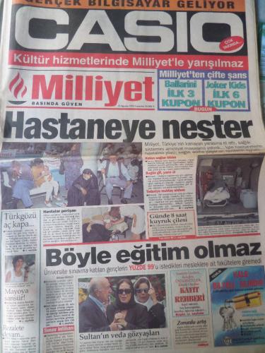 Milliyet Gazetesi 12 Ağustos 1995 - Hastaneye Neşter
