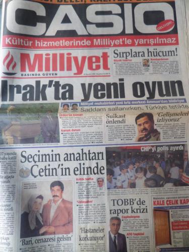 Milliyet Gazetesi 14 Ağustos 1995 - Irak'ta Yeni Oyun