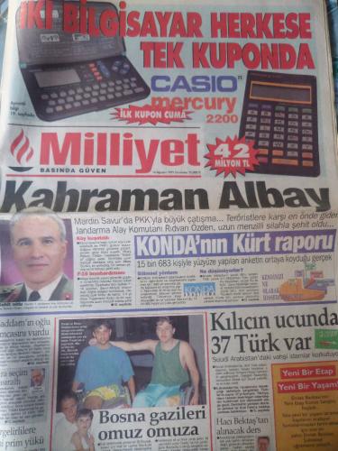 Milliyet Gazetesi 16 Ağustos 1995 - Kahraman Alpay