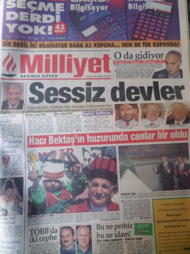 Milliyet Gazetesi 17 Ağustos 1995 - Sessiz Devler
