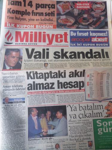 Milliyet Gazetesi 25 Ağustos 1995 - Vali Skandalı
