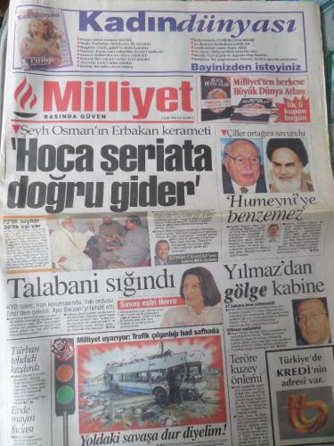 Milliyet Gazetesi 3 Eylül 1996 - Hoca Şeriata Doğru Gider