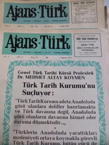 Ajans - Türk 1970 / 85-91