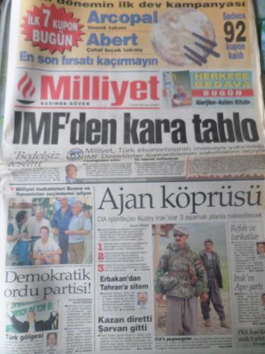 Milliyet Gazetesi 13 Eylül 1996 - IMF'den Kara Tablo