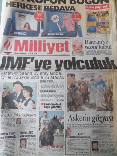 Milliyet Gazetesi 18 Eylül 1996 - IMF'ye Yolculuk