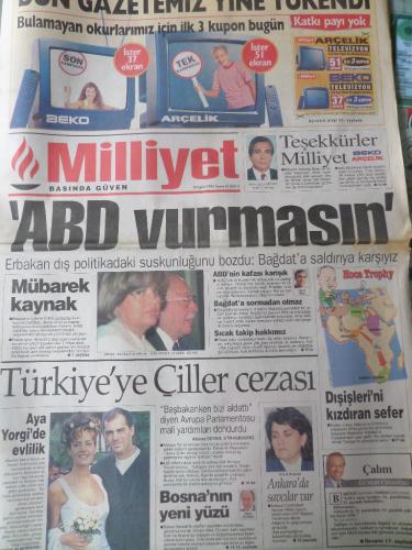 Milliyet Gazetesi 20 Eylül 1996 - ABD Vurmasın