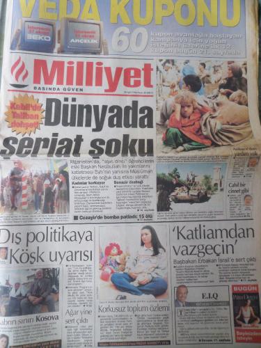 Milliyet Gazetesi 29 Eylül 1996 - Dünyada Şeriat Şoku