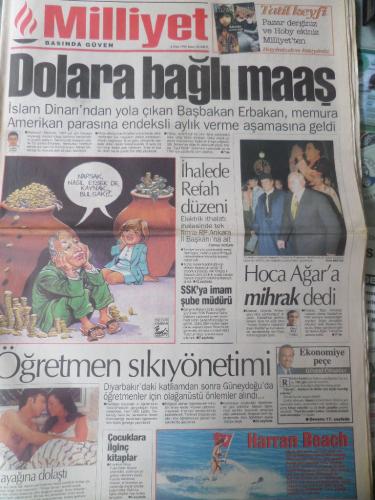 Milliyet Gazetesi 6 Ekim 1996 - Dolara Bağlı Maaş