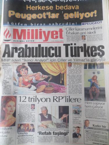 Milliyet Gazetesi 13 Ekim 1996 - Arabulucu Türkeş