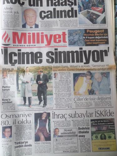 Milliyet Gazetesi 25 Ekim 1996 - İçime Sinmiyor