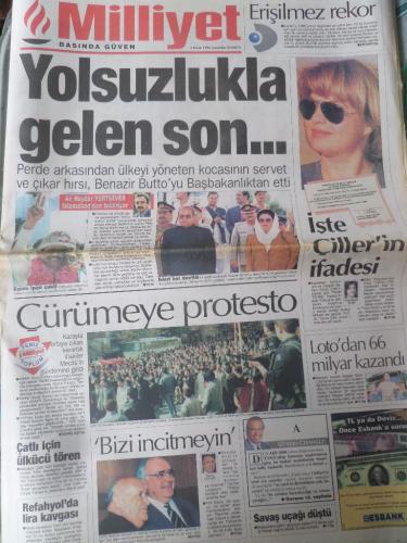 Milliyet Gazetesi 6 Kasım 1996 - Yoksuzlukla Gelen Son