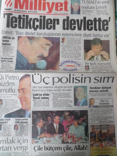 Milliyet Gazetesi 15 Kasım 1996 - Tetikçiler Devlette