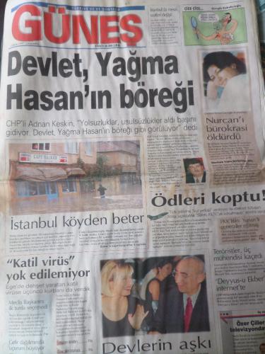 Güneş Gazetesi 15 Ekim 1997 - Devlet Yağma Hasan'ın Böreği