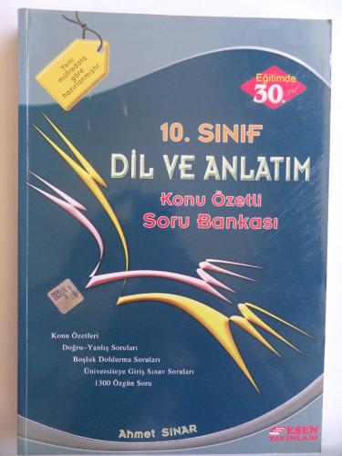 10. Sınıf Dil ve Anlatım Konu Özetli Soru Bankası Ahmet Sınar