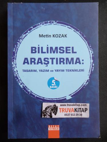 Bilimsel Araştırma Tasarım Yazım ve Yayım Teknikleri