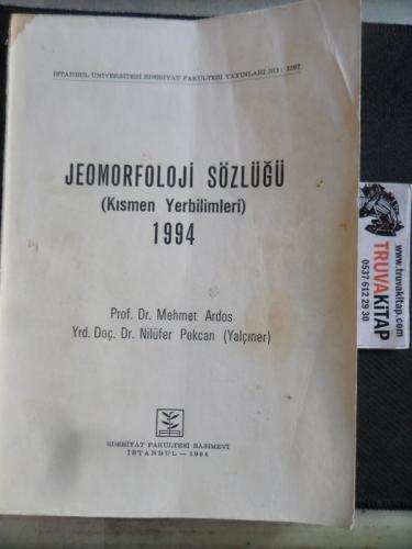 Jeomorfoloji Sözlüğü ( Kısmen Yerbilimleri )