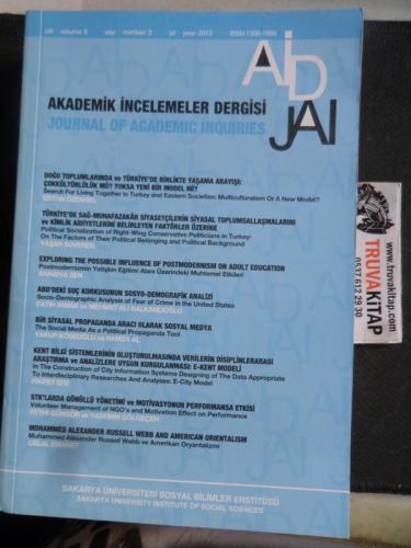 Akademik İncelemeler Dergisi 2013 / 3