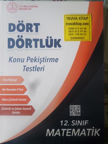 12. Sınıf Matematk Dört Dörtlük Konu Pekiştirme Testleri