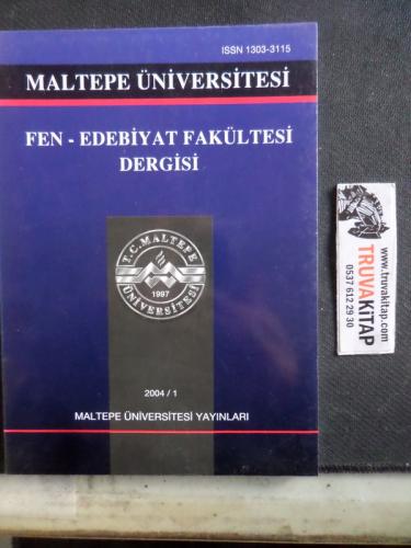 Fen - Edebiyat Fakültesi Dergisi 2004 / 1