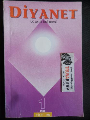 Diyanet Üç Aylık İlmi Dergi 1992 / Cilt 28 Sayı 1