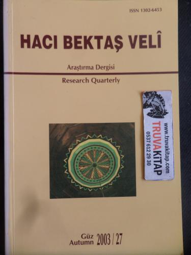 Hacı Bektaş Veli Araştırma Dergisi 2003 / 27