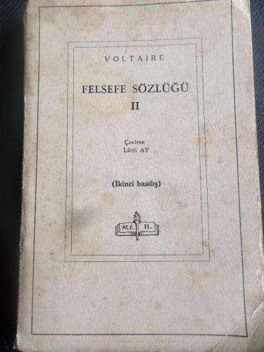 Felsefe Sözlüğü II Voltaire