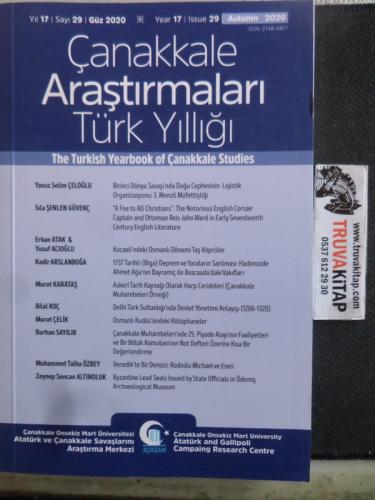 Çanakkale Araştırmaları Türk Yıllığı 2020 / 29