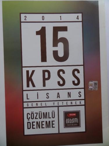 KPSS Lisans Genel Yetenek 15 Çözümlü Deneme