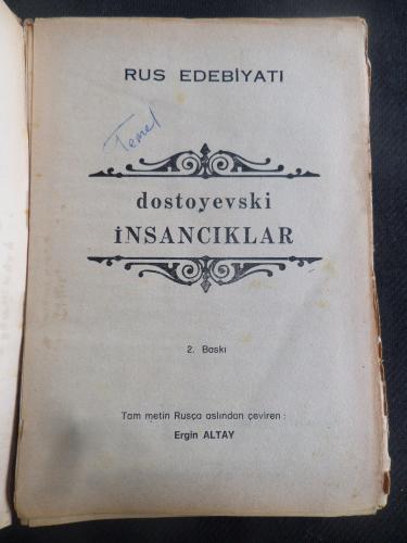 İnsancıklar Fyodor Mihayloviç Dostoyevski