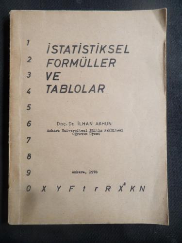 İstatistiksel Formüller ve Tablolar
