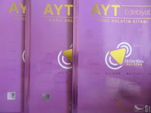 AYT Edebiyat Konu Anlatım Kitabı / 3 Adet (ÜçDörteş All Star)