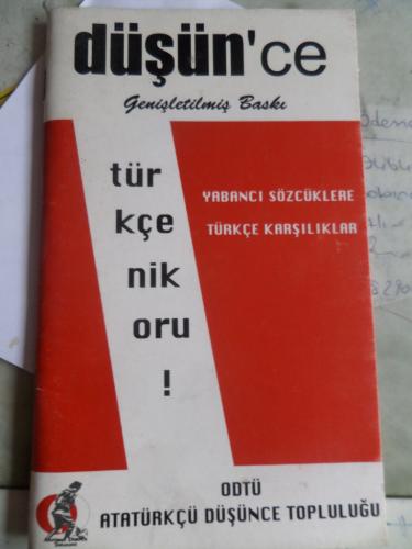 Düşün'ce Yabancı Sözcüklere Türkçe Karşılıklar Türkçe Nikoru