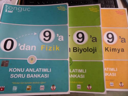 9. Sınıf 0'dan 9'a Fizik-Kimya-Biyoloji Konu Anlatımlı Soru Bankası / 3 Adet