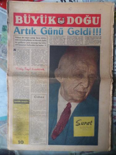 Büyük Doğu 8 Mayıs 1959 - Artık Günü Geldi