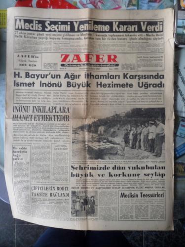 Zafer 12 Eylül 1957 - H. Bayur'un Ağır İthamları Karşısında İsmet İnön