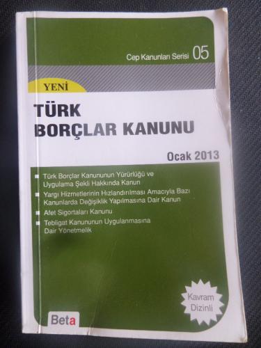 Türk Borçlar Kanunu Ocak 2013