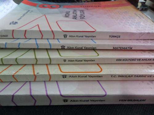 8. Sınıf Altın Kural Yayınları Konu Anlatım Föyleri / 5 Kitap (İkinci El)
