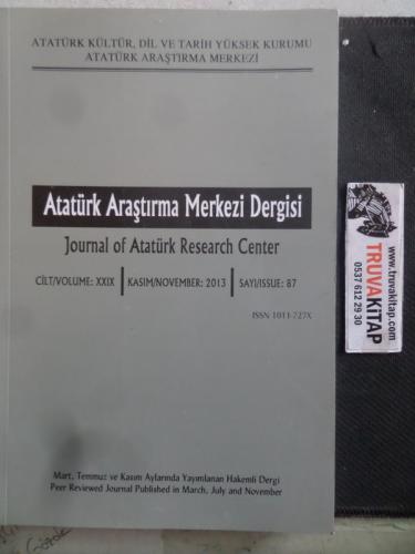 Atatürk Araştırma Merkezi Dergisi 2013 / 87