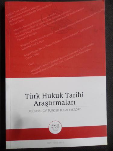 Türk Hukuku Tarihi Araştırmaları 2010 / 10 (Güz)