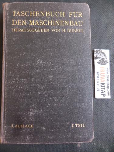 Taschenbuch Für Den Maschınenbau