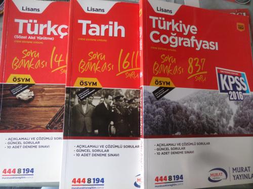KPSS 2016 Soru Bankası Kitapları / 3 Adet