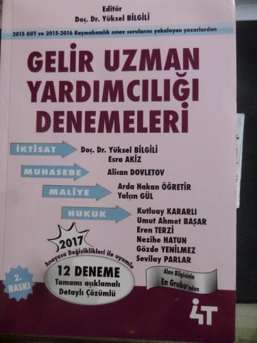 Gelir Uzman Yardımcılığı Denemeleri Yüksel Bilgili