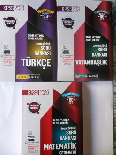 KPSS Genel Yetenek Genel Kültür Tamamı Çözümlü Soru Bankası / 3 Adet