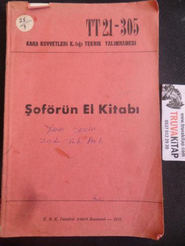 Şoförün El Kitabı TT 21-305