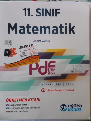 11. Sınıf Matematik Planlı Ders Föyü - Öğretmen Kitabı Ahmet Vapur
