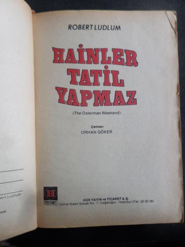 Hainler Tatil Yapmaz Robert Ludlum
