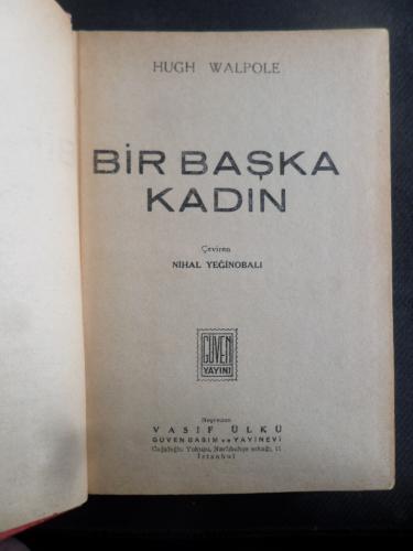 Bir Başka Kadın Hugh Walpole