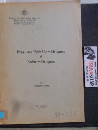 Mesures Pyrheliometriques et Solarimetriques Nevzat Öcal