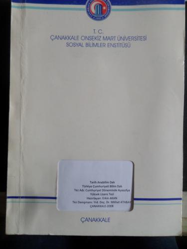 Cumhuriyet Döneminde Ayasofya ( Yüksek Lisans Tezi )