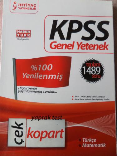 KPSS Genel Yetenek Çek Kopart Yaprak Test (Toplam 1489 Soru)